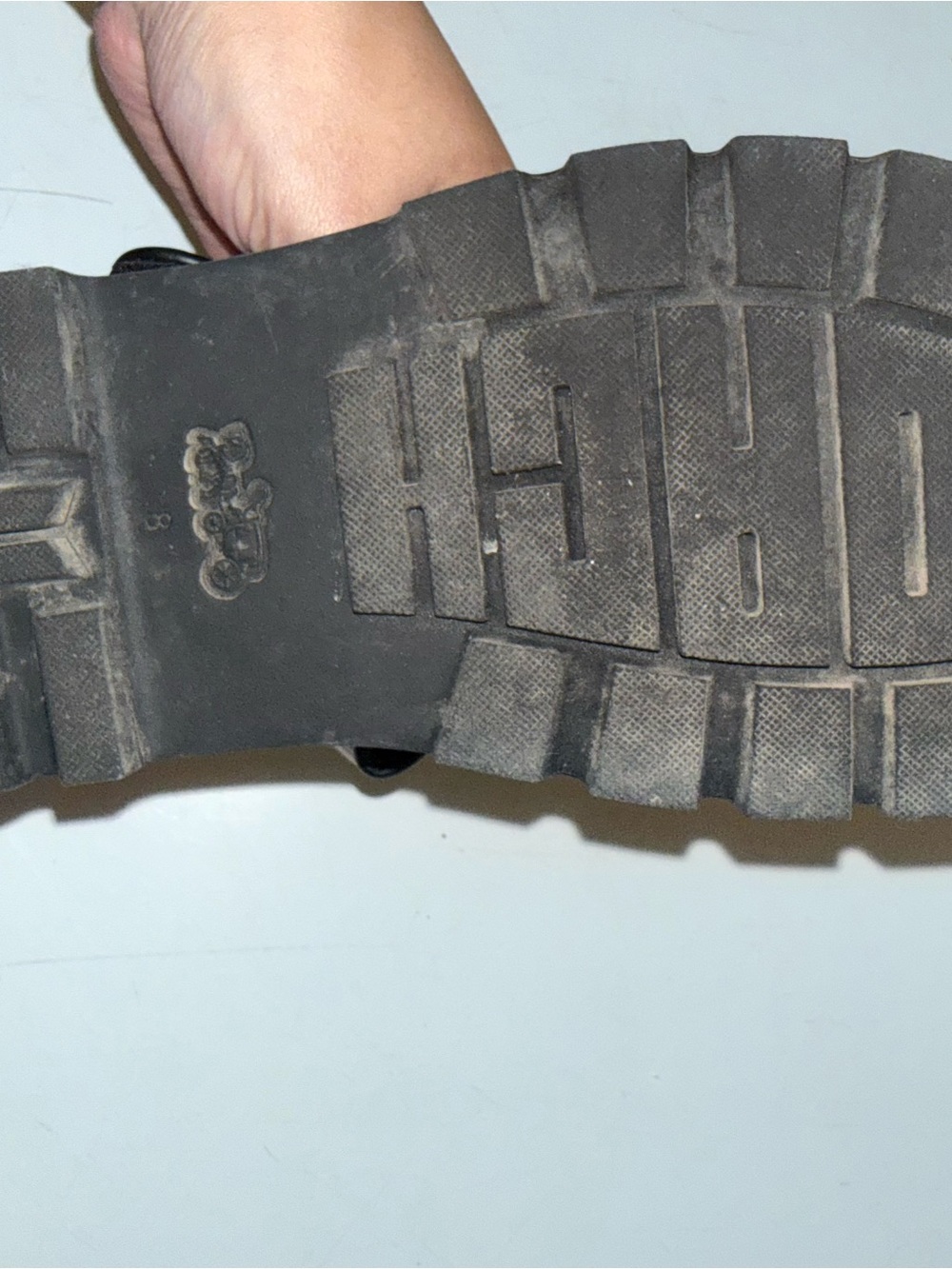 Coach Brynn Black & Beige Canvas Strappy Sandals - Picture 4 of 5
